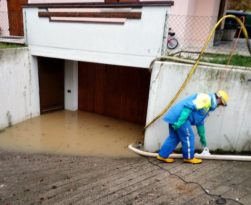 Interventi della Protezione civile a Caneva (Pn)